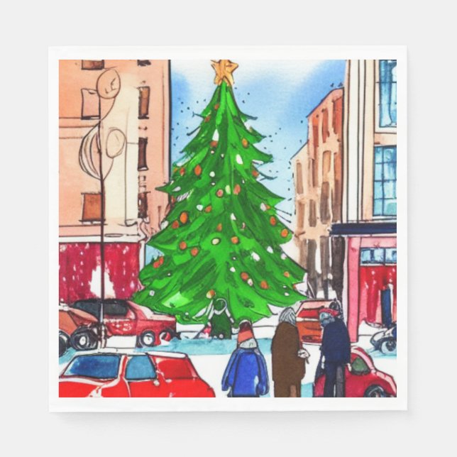 Servilleta De Papel Compras de navidades (Anverso)