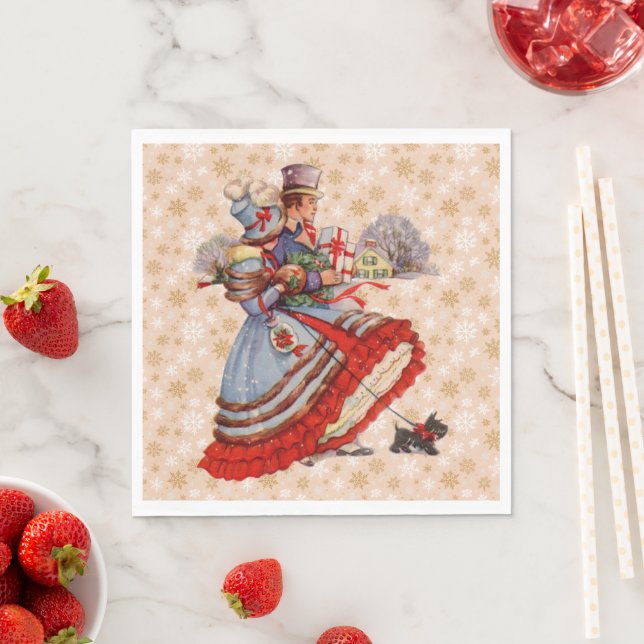 Servilleta De Papel Compras de Navidades anticuados (In situ)