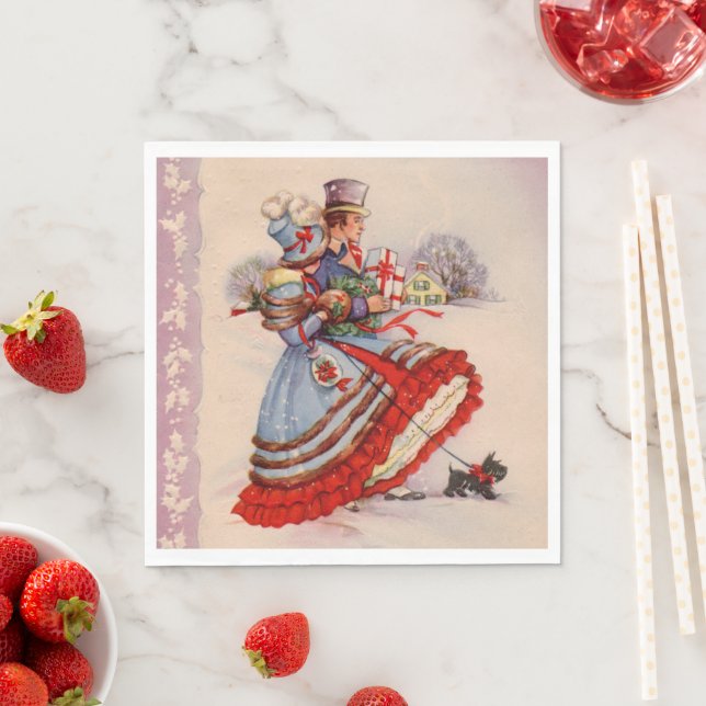 Servilleta De Papel Compras de Navidades anticuados (In situ)