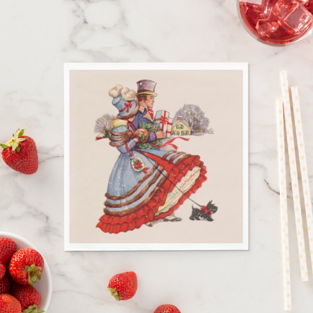 Servilleta De Papel Compras de Navidades anticuados (In situ)