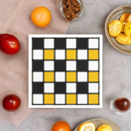 Servilleta De Papel Comprobación de la placa negra y amarilla