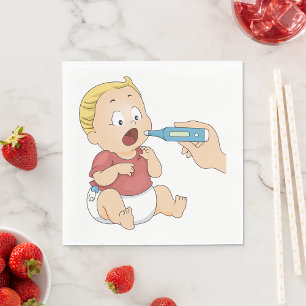 Servilleta De Papel Comprobación de la temperatura del bebé Salud pedi