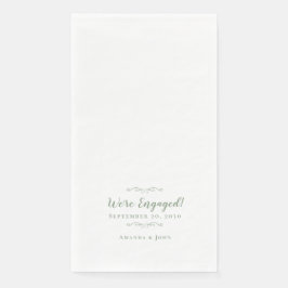 Servilleta De Papel Compromiso con los Bodas Cena Sage Green
