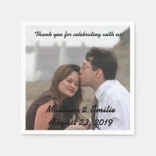 Servilleta De Papel Compromiso Personalizado / Boda Fotografías