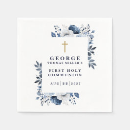 Servilleta De Papel Comunión botánica moderna de la Marina