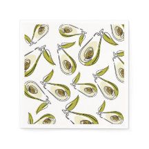 servilleta de papel con aguacate.