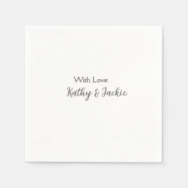 Servilleta De Papel Con amor añadir pareja boda simple