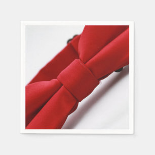 Servilleta de Papel con Corbata Roja Elegante
