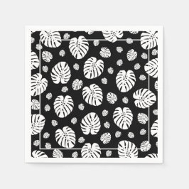Servilleta de papel con estampado de hojas de palm