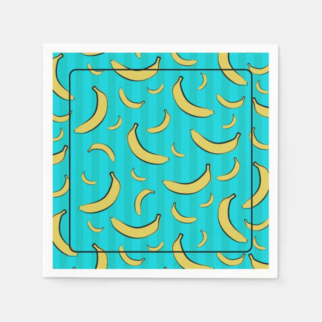 Servilleta de papel con estampado de plátano (Anverso)