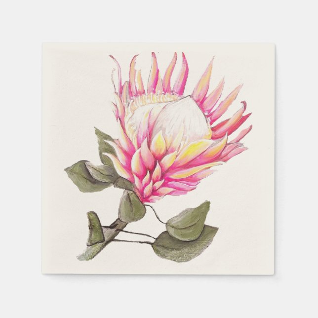 servilleta de papel con King Protea (Anverso)
