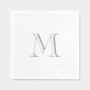 Servilleta de papel con monograma de papel de alum