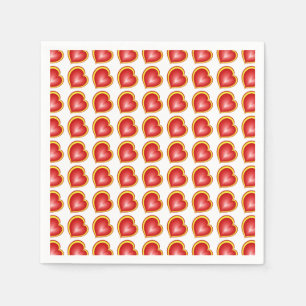 Servilleta De Papel Con mucho amor Rojo Amarillo Moderno Patrón de Cor