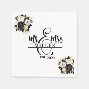 Servilleta de papel con nombre personalizado Sr. y