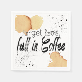 Servilleta de papel con tema de café