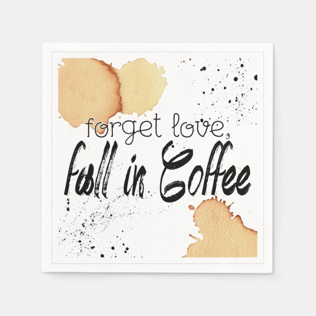 Servilleta de papel con tema de café (Anverso)