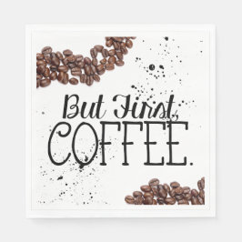 Servilleta de papel con tema de café