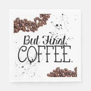 Servilleta de papel con tema de café