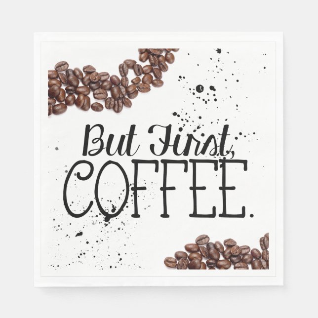 Servilleta de papel con tema de café (Anverso)