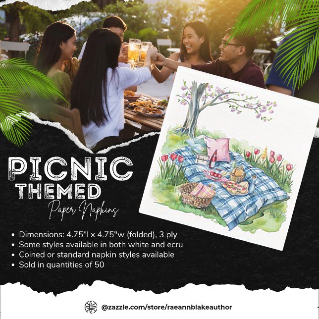 Servilleta de papel con tema de picnic (Subido por el creador)
