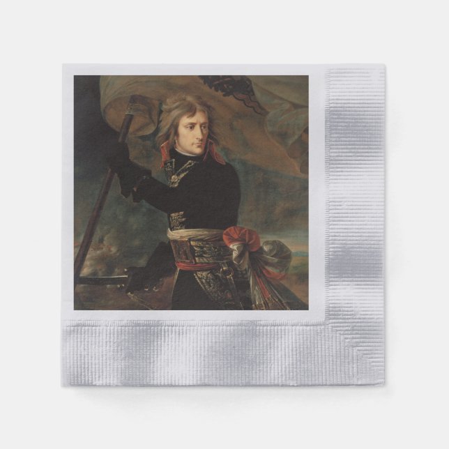 Servilleta De Papel Concentración de Napoleón Bonaparte en la batalla  (Anverso)