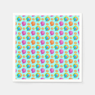 Servilleta De Papel Conchas Coloridas