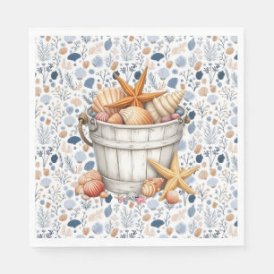 Servilleta De Papel Conchas de la orilla del mar 
