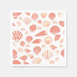 Servilleta De Papel Conchas marinas | Playa del océano linda
