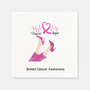 Servilleta De Papel Conciencia sobre el cáncer de mama Paz Cura de amo