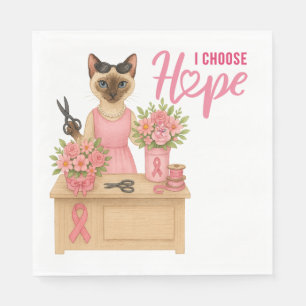 Servilleta De Papel Concienciación sobre el cáncer de mama Florismo de
