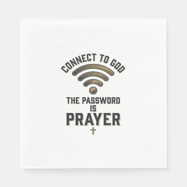 Servilleta De Papel Conectar con Dios Oración Diseño Vectorial Cristia (Anverso)