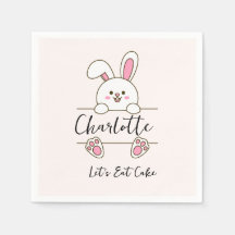 Conejita Rosa Monada Cumpleaños Comamos Pastel