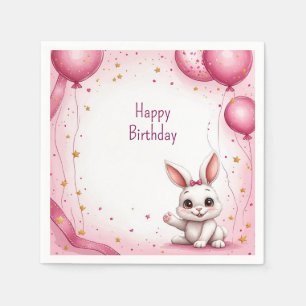 Servilleta De Papel Conejito Adorable Rosa Bebé 🐰