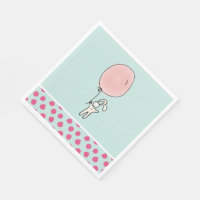 Conejito aguantando un globo