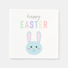Servilleta De Papel Conejito azul lindo feliz Pascua Kawaii Dulce