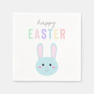 Servilleta De Papel Conejito azul lindo feliz Pascua Kawaii Dulce
