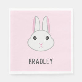 Servilleta De Papel Conejito blanco fino en rosa