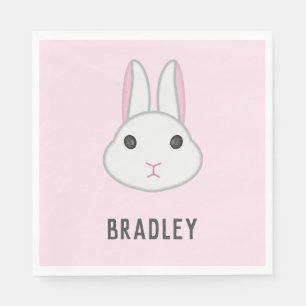 Servilleta De Papel Conejito blanco fino en rosa