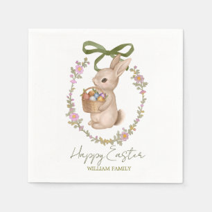 Servilleta De Papel Conejito de Pascua Floral Lindo