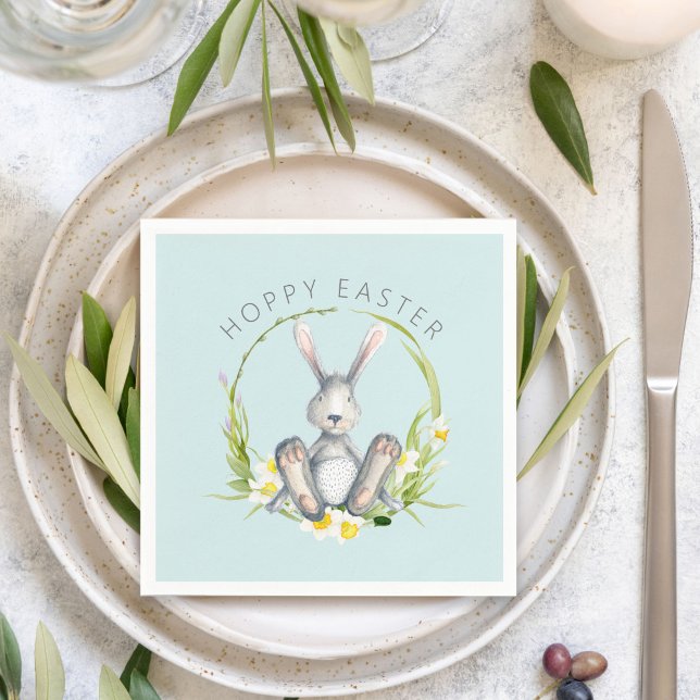 Servilleta De Papel Conejito en amamantada pascua floral (Subido por el creador)