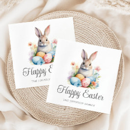Servilleta De Papel Conejito Lindo Feliz Pascua