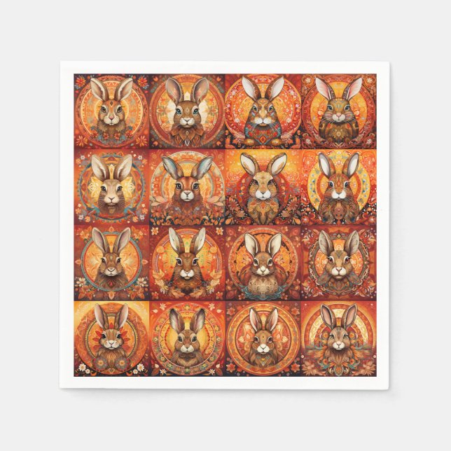 Servilleta De Papel Conejitos 16 (Anverso)