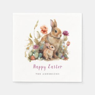 Servilleta De Papel Conejitos de Pascua Florales