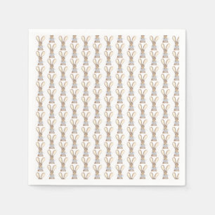 Servilleta De Papel Conejo Baby Shower Boy Bebe Azul Preppy