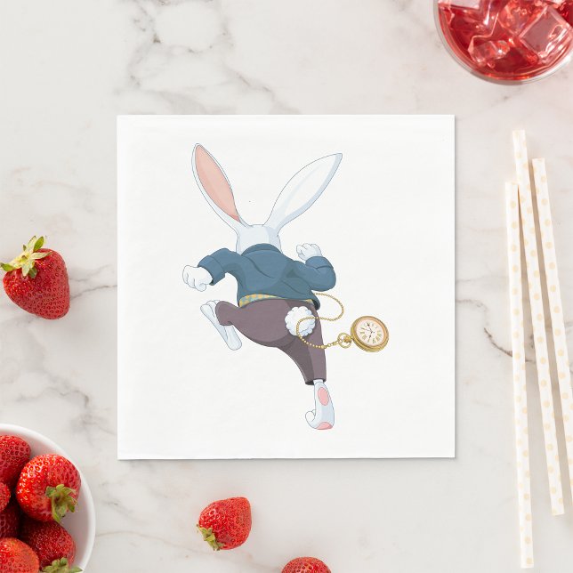 Servilleta De Papel Conejo blanco huyendo (Subido por el creador)