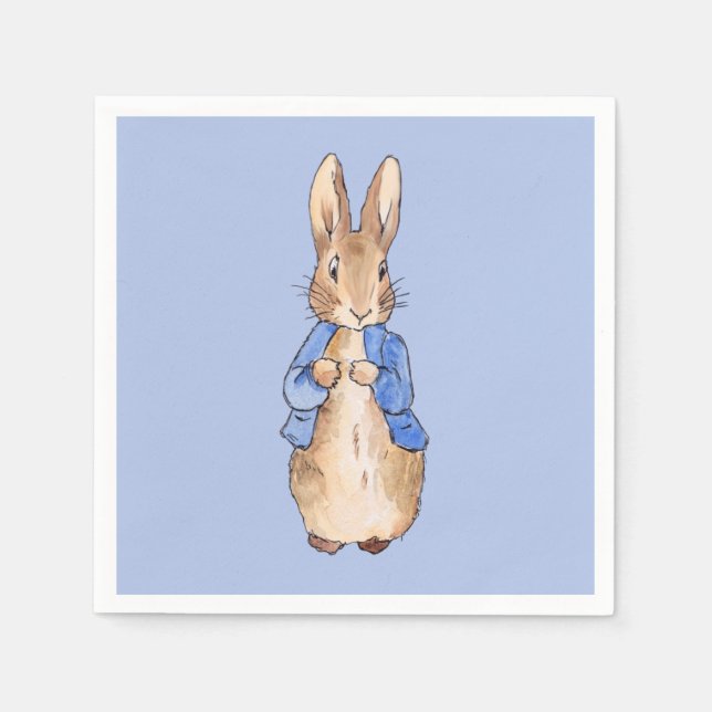 Servilleta De Papel Conejo clásico con chaqueta azul (Anverso)