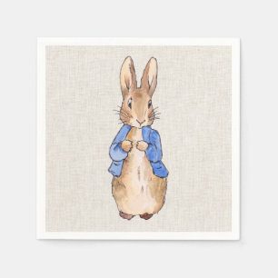 Servilleta De Papel Conejo clásico con chaqueta azul
