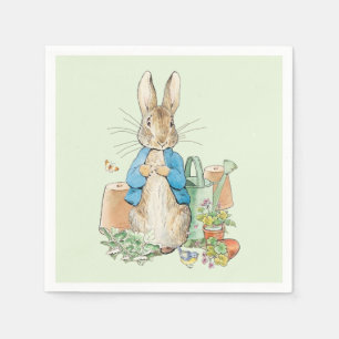 Servilleta De Papel Conejo clásico con chaqueta azul