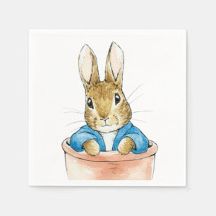 Servilleta De Papel Conejo clásico con chaqueta azul