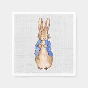 Servilleta De Papel Conejo clásico con chaqueta azul